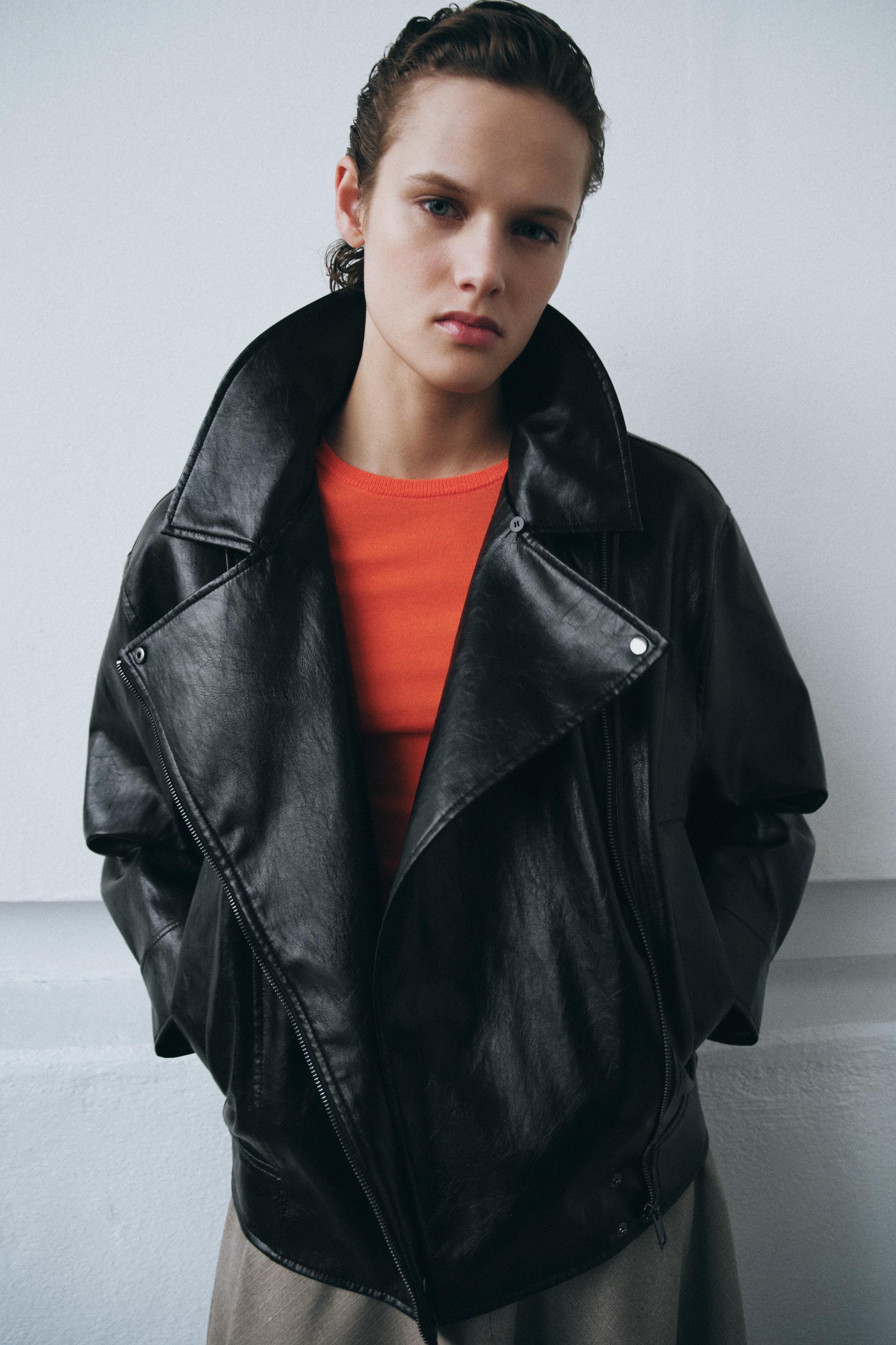 BLOUSON EFFET MATIÈRE SYNTHÉTIQUE ZW COLLECTION